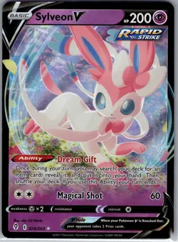 Sylveon V 074/203 SWSH07: Evolving Skies - Pokemon Card - NM - Image 1
