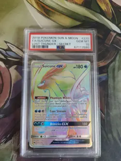 PSA 10 Suicune GX 220/214 Lost Thunder Rainbow Secret Rare Pokemon Card GEM MINT - Image 1