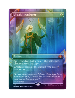 1x Urza's Incubator, Dominaria Remastered, Borderless Art Foil, Magic MTG NM - Image 1