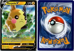 Pokemon Card - Morpeko V Sword & Shield 079/202 V Ultra Rare Holo Near Mint - Image 3