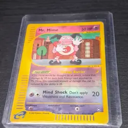 Pokemon Mr. Mime 095A/147 Aquapolis Reverse Holo Common 50 HP Mind Shock 2002 - Image 1