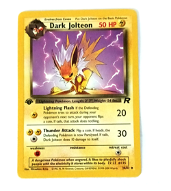 Team Rocket First Edition Dark Jolteon Vintage Pokemon Card NM Condition - Image 3