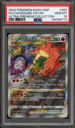 Pokemon Charizard VSTAR Ultra-Premium Coll. Full Alt Art Promo SWSH262 PSA 10 - Image 1