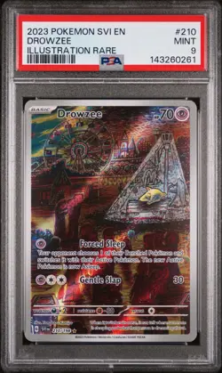 2023 POKEMON SVI EN-SCARLET & VIOLET ILLUSTRATION RARE #210 DROWZEE PSA 9 - Image 1