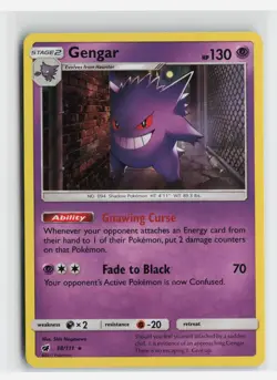 Gengar 38/111 Holo Rare Crimson Invasion Pokemon Holo Near Mint - Image 1