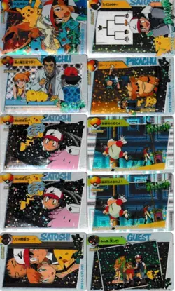 36 Pokemon Pocket Monsters Japanese Foil Cards 1998 edition some dupes - Image 3