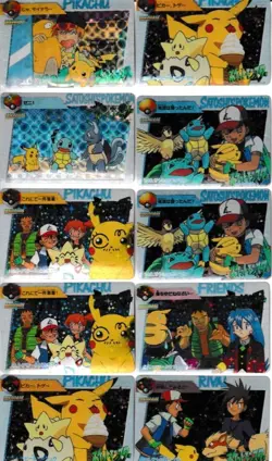 36 Pokemon Pocket Monsters Japanese Foil Cards 1998 edition some dupes - Image 5