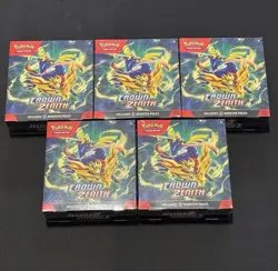 CROWN ZENITH BOOSTER BUNDLE - LOT OF 5 - POKEMON TCG - FACTORY SEALED - Image 1