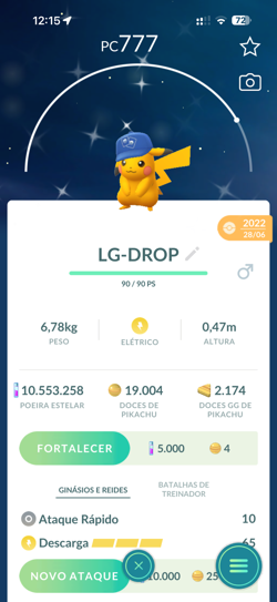 Shiny Pikachu TCG Hat Blue Cap 2022 Pokemon Go - Image 1