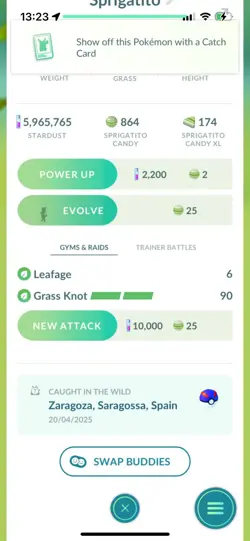 Pokemon Go Shiny Sprigatito - Image 2