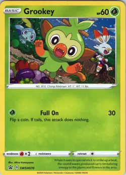 Grookey SWSH070 - Pokemon TCG SWSH Black Star Promos - Holo (NM) - Image 1