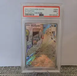 2023 POKEMON SVI EN-SCARLET & VIOLET ILLUSTRATION RARE #204 SLOWPOKE PSA 9 - Image 1