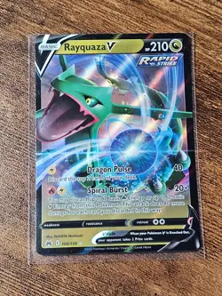 Rayquaza V 100/159 SWSH Crown Zenith Ultra Rare Holo Pokemon TCG - Image 1