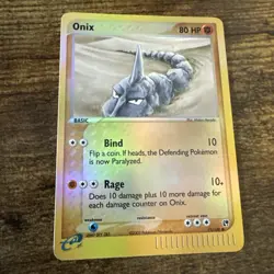 2003 Pokemon EX Sandstorm Onix Reverse Holo- 71/100-NM - Image 1