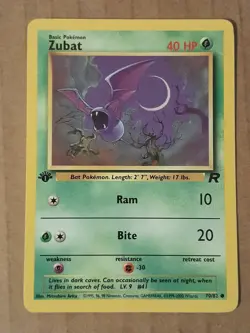 Pokemon Zubat 70/82 Team Rocket 1st edition LP-NM See Pictures - Image 1