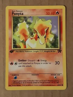 Pokemon Ponyta 64/82 Team Rocket 1st edition LP-NM See Pictures - Image 1