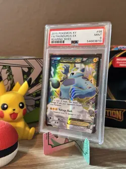 Pokemon Card Thundurus EX 98/108 Roaring Skies Full Art Ultra Rare PSA 9 Mint - Image 1