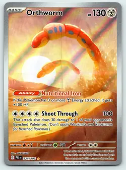 Orthworm 224/193 Illustration Rare Paldea Evolved Pokemon Holo 2023 NM - Image 1