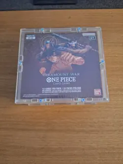One Piece OP-02 Paramount War Booster Box English OVP Sealed + Acryl Case - Image 1