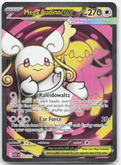 Colorless Holo Mega Audino ex 253/217/ASC ME: Ascended Heroes NM Pokemon Card - Image 1