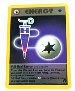 Team Rocket First Edition Full Heal Energy Vintage Pokemon Card NM Condition - Image 3
