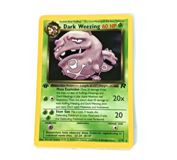 Team Rocket First Edition Dark Weezing Vintage Pokemon Card NH NM Condition - Image 1