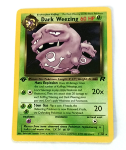 Team Rocket First Edition Dark Weezing Vintage Pokemon Card NH NM Condition - Image 3