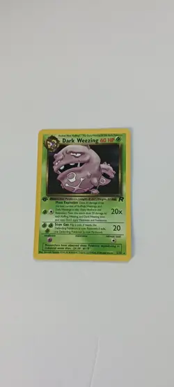 Team Rocket First Edition Dark Weezing Vintage Pokemon Card NH NM Condition - Image 5