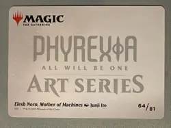MTG Art Card / Elesh Norn, Mother of Machines / ASONE / Gold-Stamped Signature - Image 2