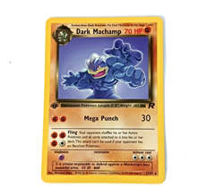 Team Rocket First Edition Dark Machamp Vintage Pokemon Card NM Condition - Image 1