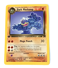 Team Rocket First Edition Dark Machamp Vintage Pokemon Card NM Condition - Image 3