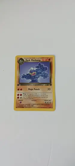 Team Rocket First Edition Dark Machamp Vintage Pokemon Card NM Condition - Image 5