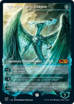 1 x Ugin, the Spirit Dragon - Showcase - Core Set 2021 - NM-Mint - MTG - Image 1