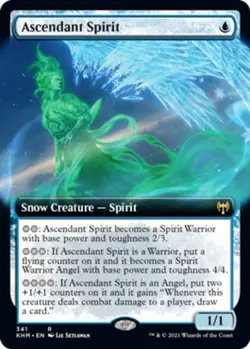 1x Ascendant Spirit - Extended Art NM-Mint, English Kaldheim MTG Magic - Image 1