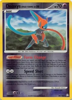 Deoxys Speed Forme 26/146 Legends Awakened Rare Pokemon Card 2008 DP MP - Image 1
