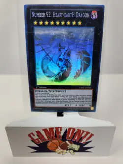 YuGiOh Number 92: Heart-eartH Dragon CBLZ-EN045 1st Edition Ghost Rare MP - Image 1