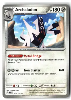 Archaludon 070/131 Holo Master Ball Pattern Prismatic Evolutions 2025 Pokemon NM - Image 1