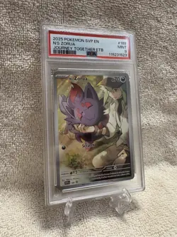 N's Zorua ETB Promo Pokemon 2025 JTG Journey Together EN 189 PSA 9 MINT - Image 1