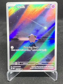 Pokemon TCG Obsidian Flames Cleffa Holo Illustration Rare 202/197 SV03 - Image 1