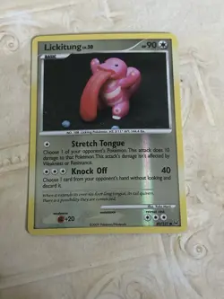 Pokemon Platinum Lickitung 80/127 Common Reverse Holo 2009 LP - Image 1