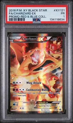 Pokemon Red Blue Collection PSA 1 Charizard EX Holo #XY121 Black Star Promo (B) - Image 1