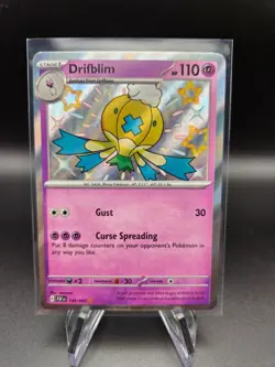 Pokemon Paldean Fates DRIFBLIM shiny holo rare 156/091 PAF NM Englisch - Image 1