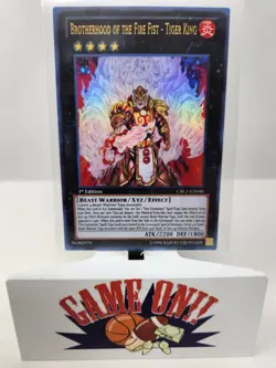 YuGiOh Brotherhood Fire Fist Tiger King CBLZ-EN048 1st Edition Ultra Rare NM - Image 1