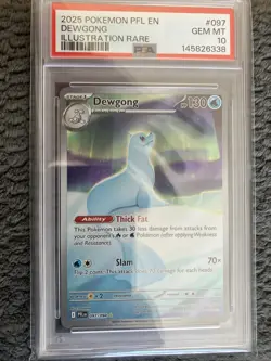 2025 POKEMON PFL EN-PHANTASMAL FLAMES ILLUSTRATION RARE #097 DEWGONG PSA 10 - Image 1