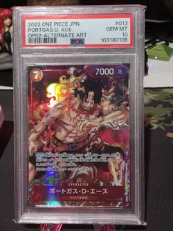Alternate Art Portgas D. Ace One Piece OP02 Paramount War Japanese #013 - Image 1
