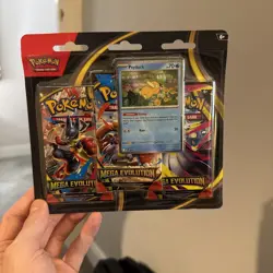 Pokemon TCG: Mega Evolution Triple Pack- Golduck(1 Foil Promo Card And 3 Booster - Image 1