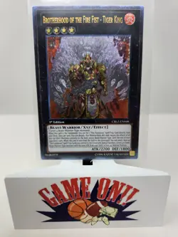 YuGiOh Brotherhood Fire Fist Tiger King CBLZ-EN048 1st Edition Ultimate Rare LP - Image 1