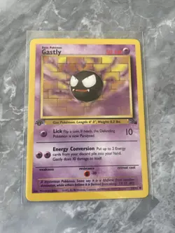 1999 Gastly 33 33/62 1st First Edition Fossil Set Pokemon Card Uncommon LP NM - Image 1