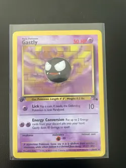 1999 Gastly 33 33/62 1st First Edition Fossil Set Pokemon Card Uncommon LP NM - Image 2