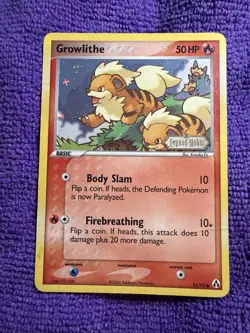 Pokemon TCG Growlithe Legend Maker Stamped Holo Card 55/92 - Image 1